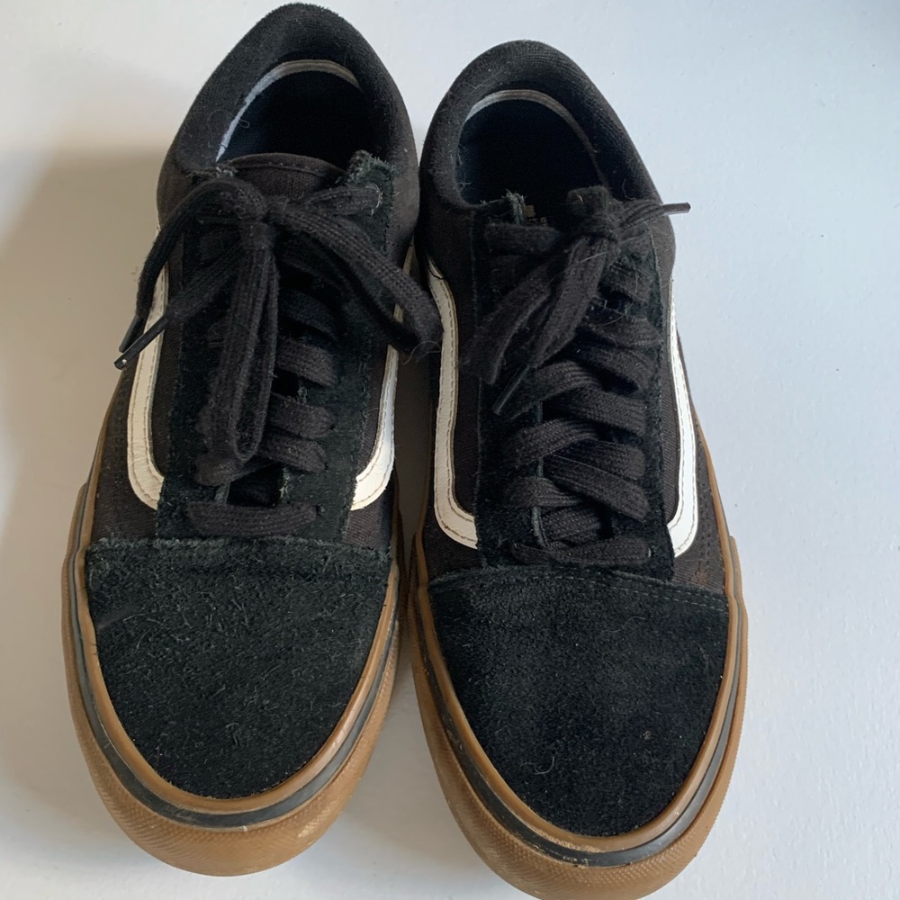 Vans Ward Lo Skate Shoes in black suede mens size 9.5